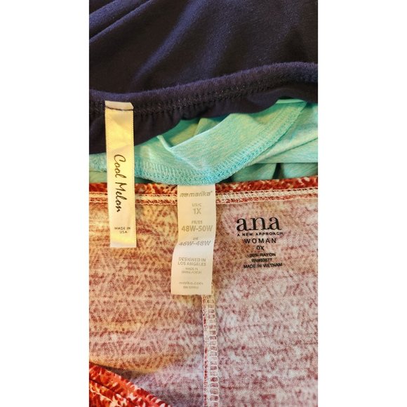 BUNDLE OF 3 BASIC TOPS LONG SLEEVE POLY-SPANDEX SIZE 1X - Picture 6 of 6